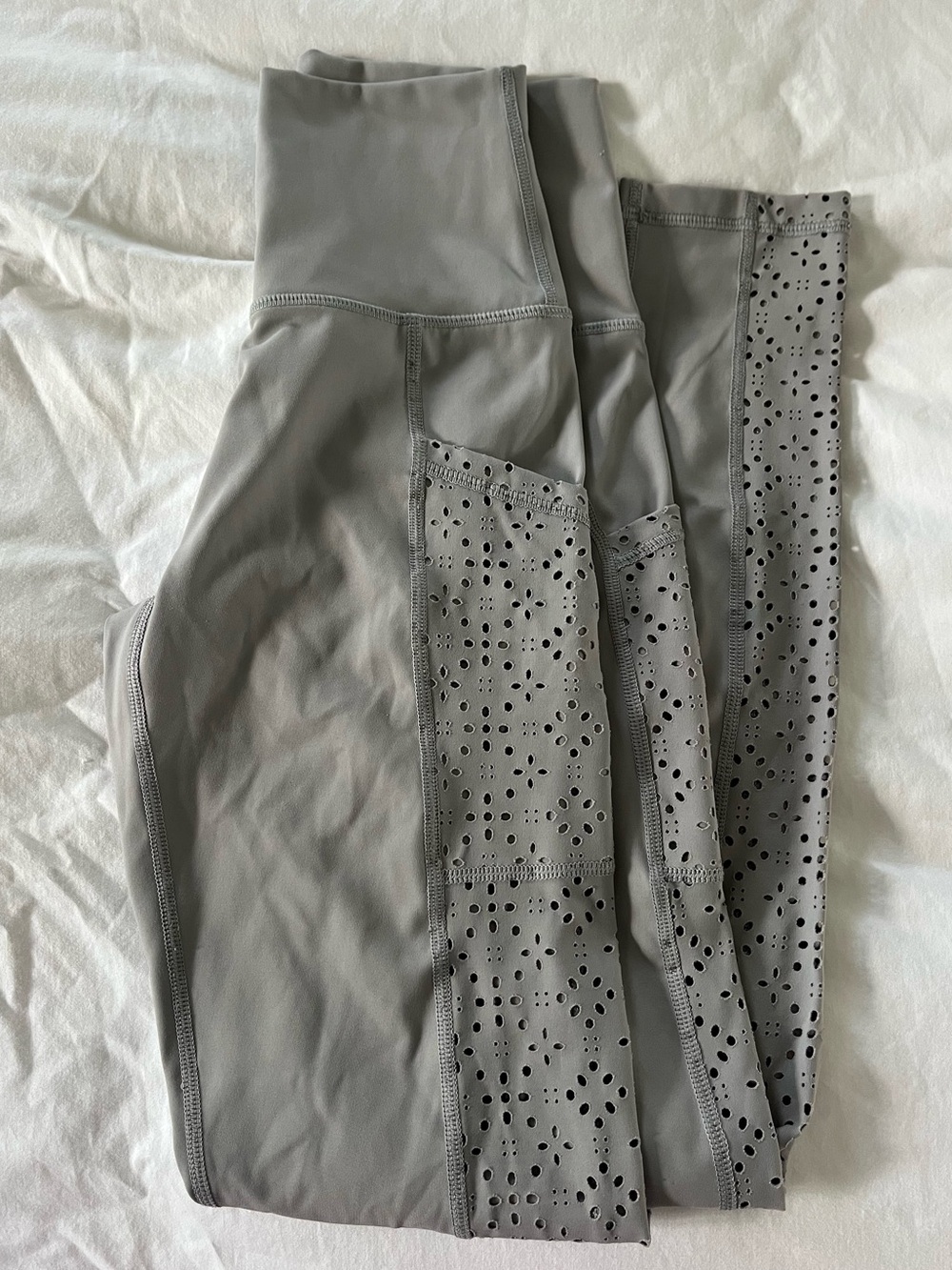 aerie Light Gray High-Waist Workout Leggings